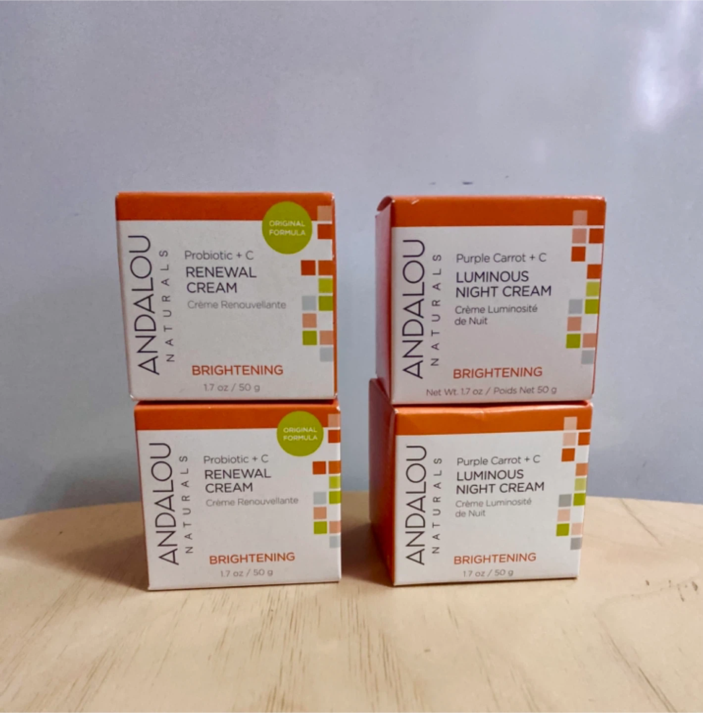 $15 each Andalou Naturals Brightening Cream