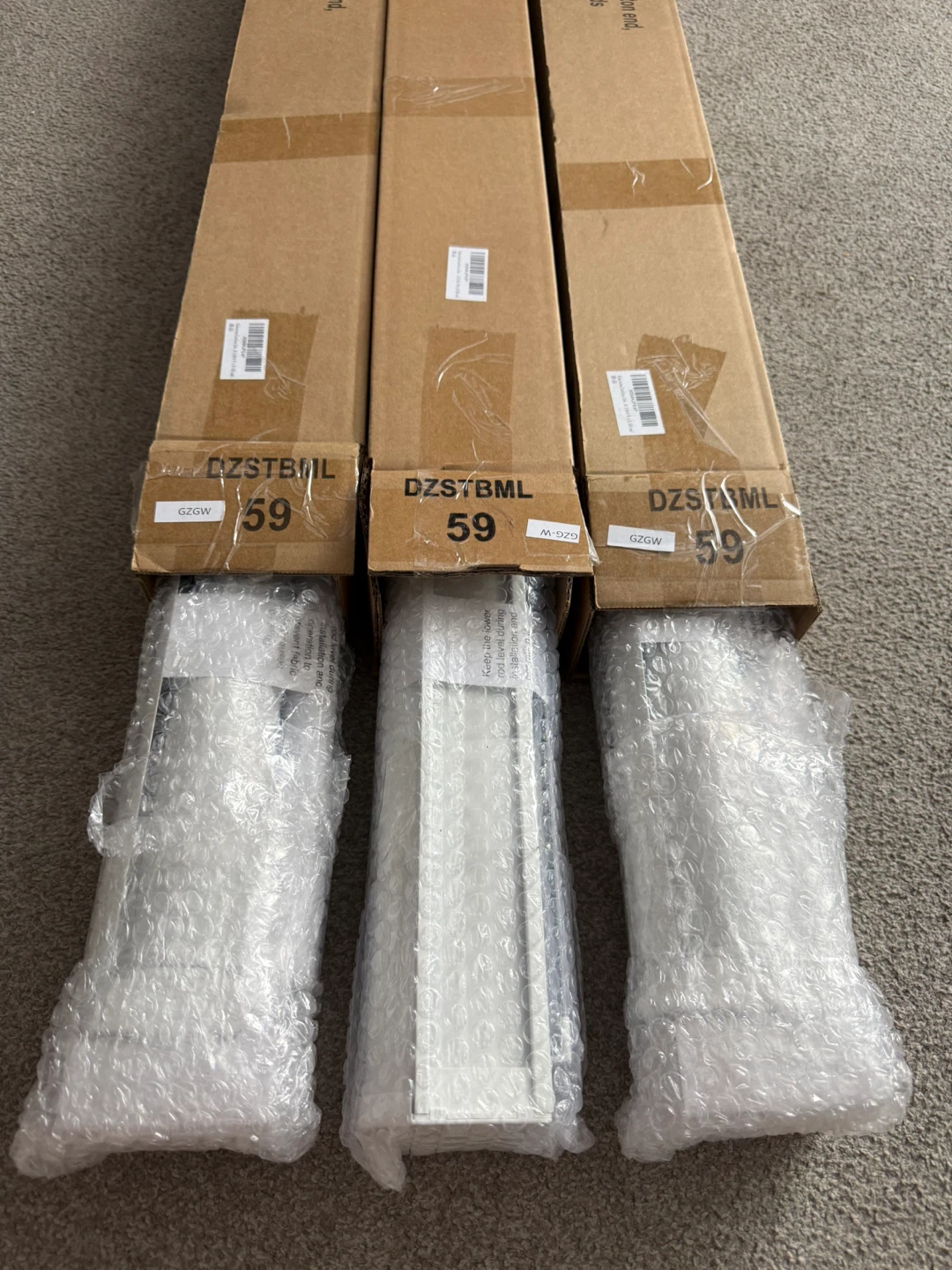 NEW 3X Cordless Zebra Blinds, 59” W x 72” H, White - photo 2
