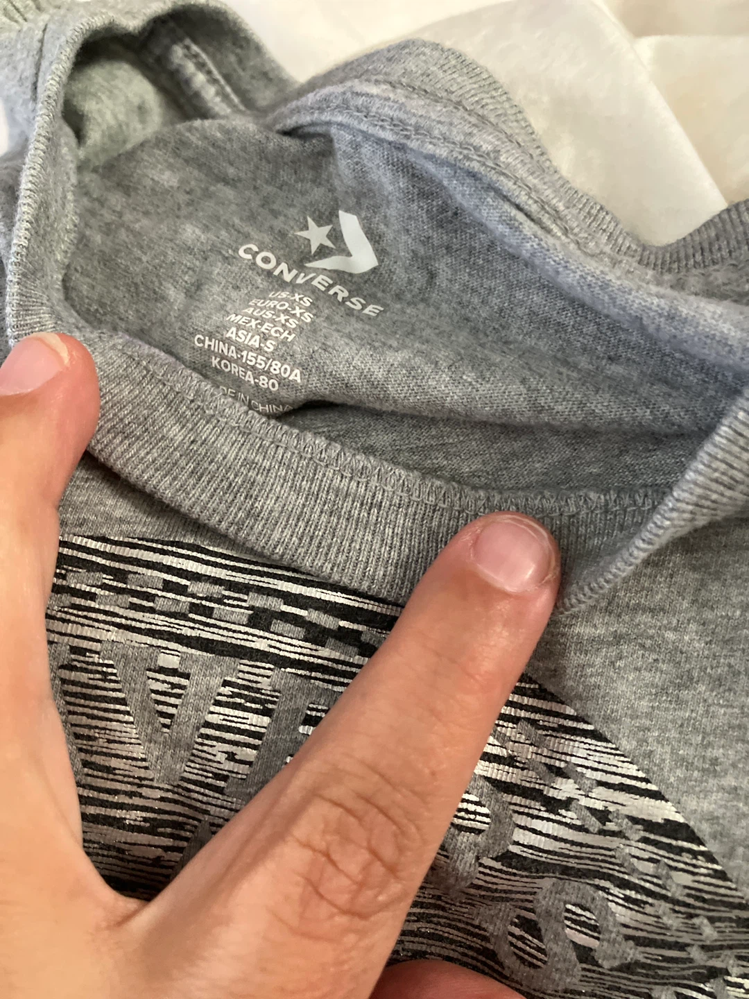 Converse T-Shirt Grey Star Logo Size XS - photo 3