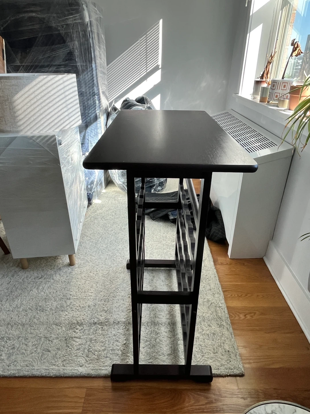 Dark Wood Wine Rack Table - photo 2