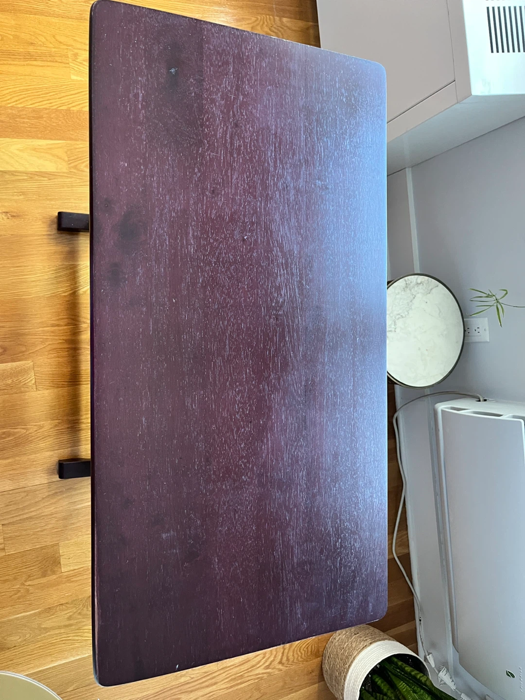 Dark Wood Wine Rack Table - photo 3