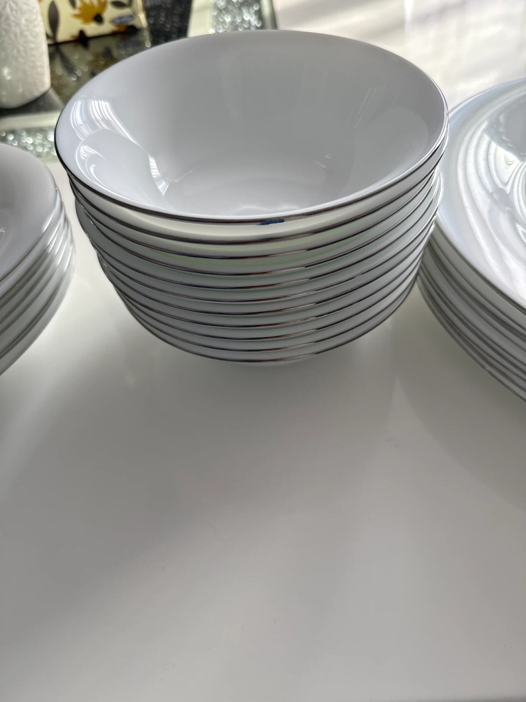 White Porcelain Plates and Bowls Set - photo 4