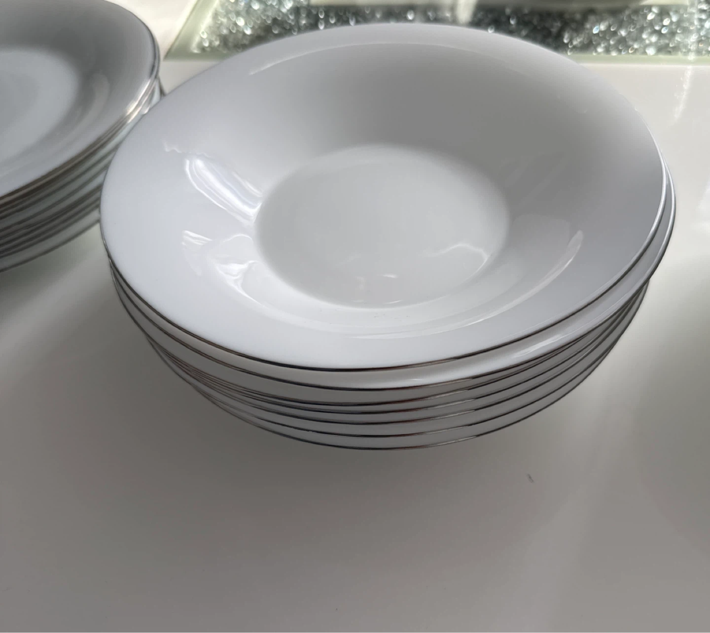 White Porcelain Plates and Bowls Set - photo 3