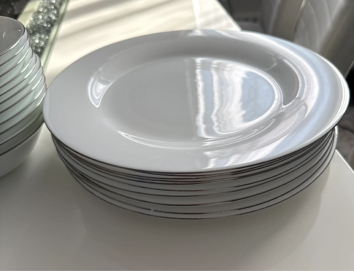 White Porcelain Plates and Bowls Set - photo 5