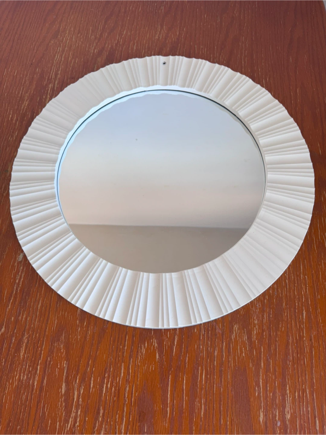 Round White Wall Mirror - photo 2
