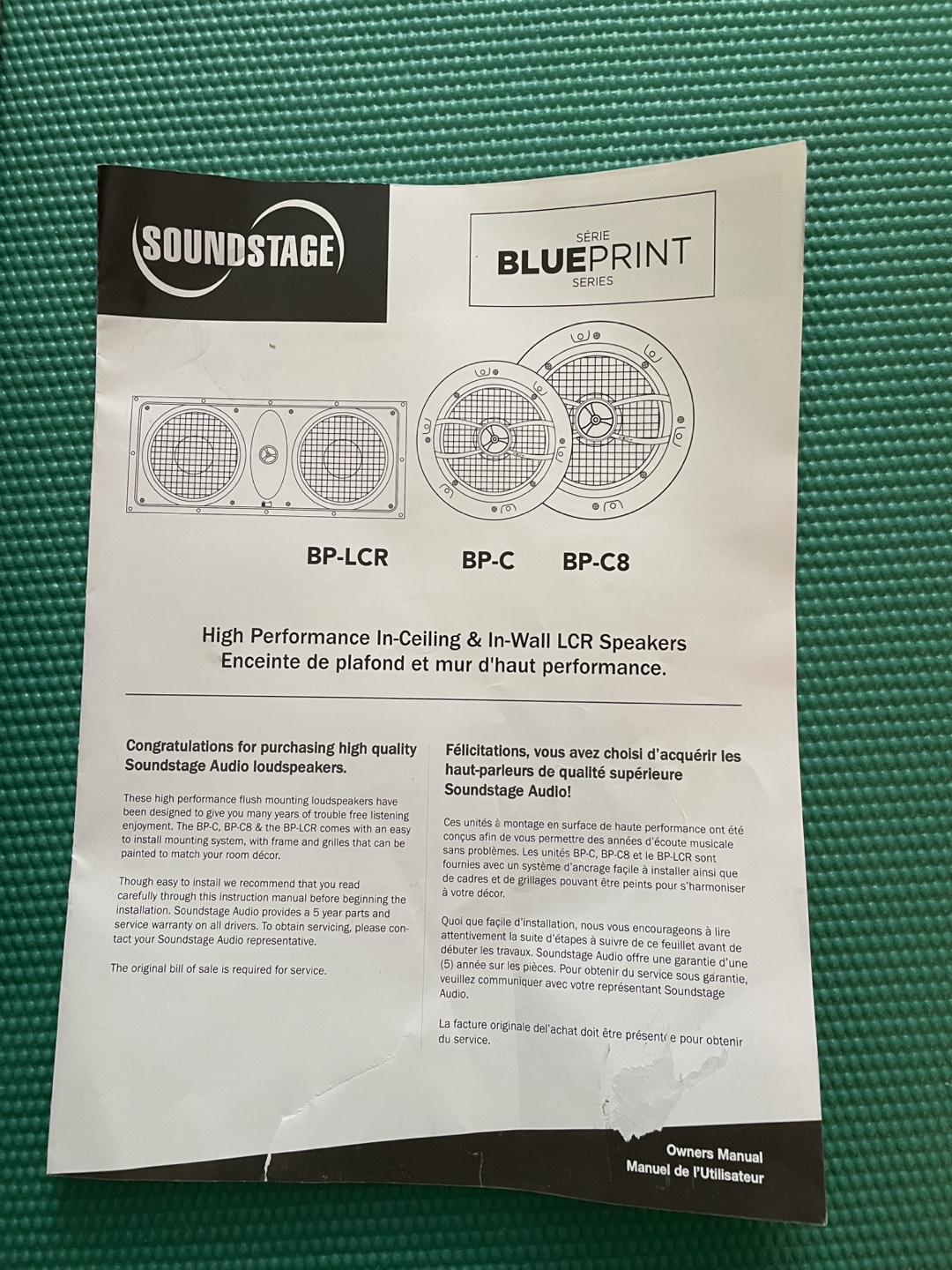 Soundstage Blueprint Series BP-LCR In-Wall Speakers - photo 4
