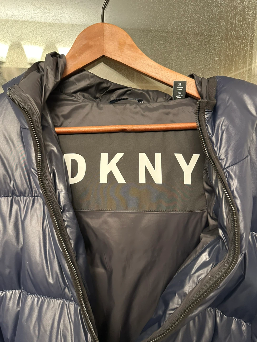 DKNY Puffer Jacket - Navy Blue - XL - photo 4