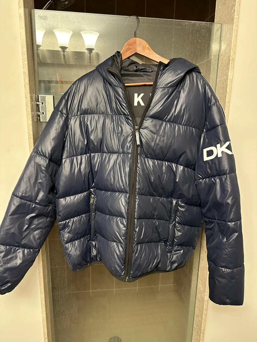 DKNY Puffer Jacket - Navy Blue - XL