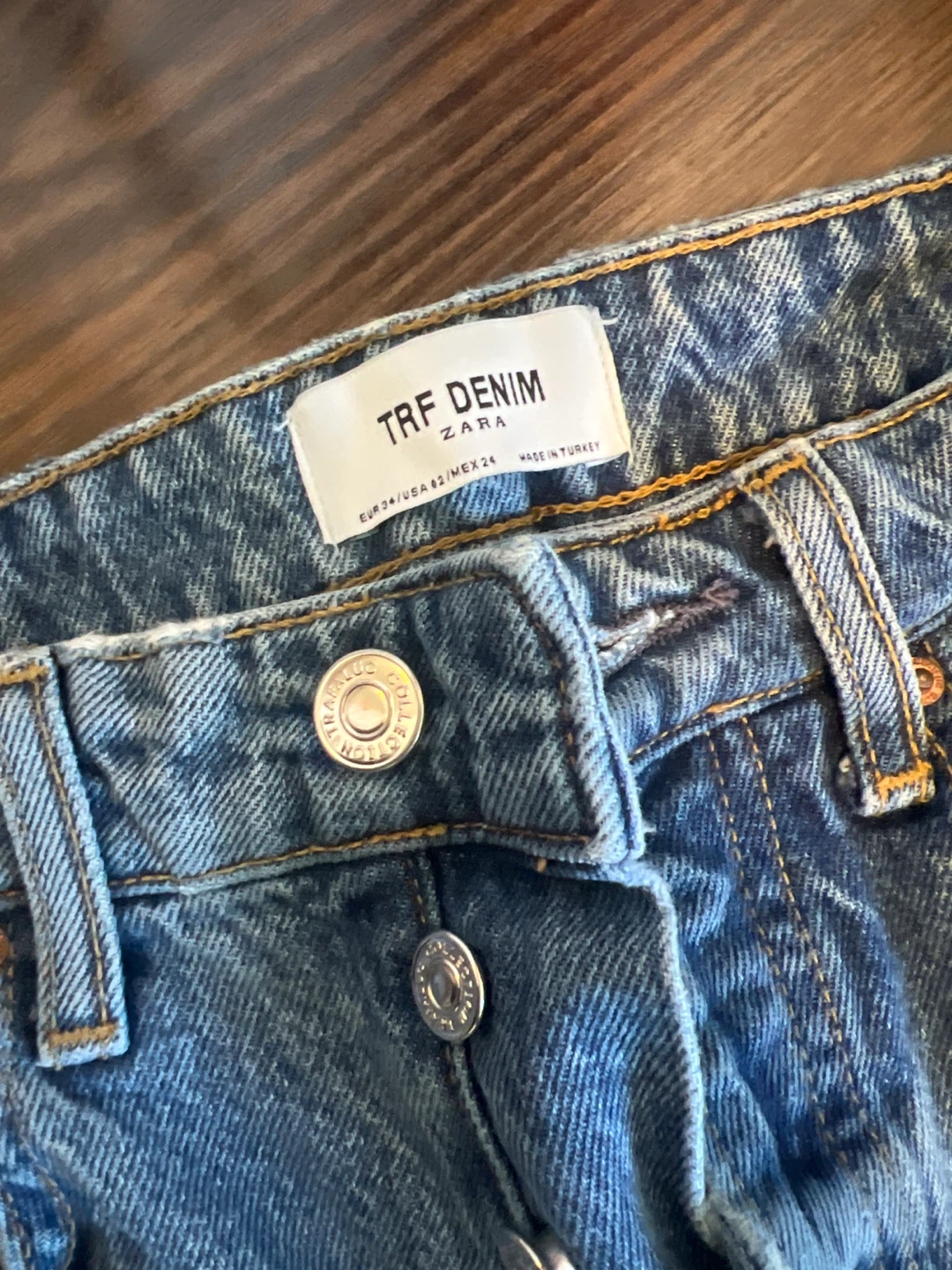 ZARA TRF Denim Ripped Jeans - photo 2