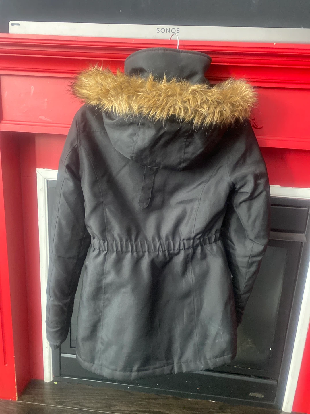 Vero Moda Black Faux Fur Hooded Parka Jacket - XS - photo 3