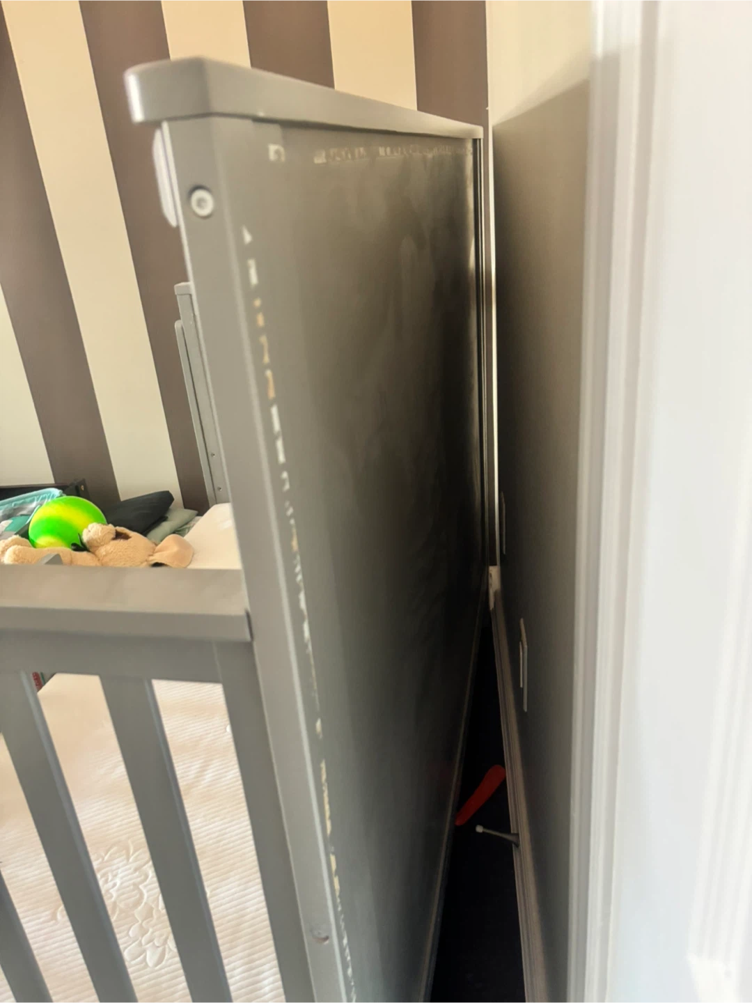 Grey Convertible Crib with Mattress - photo 5