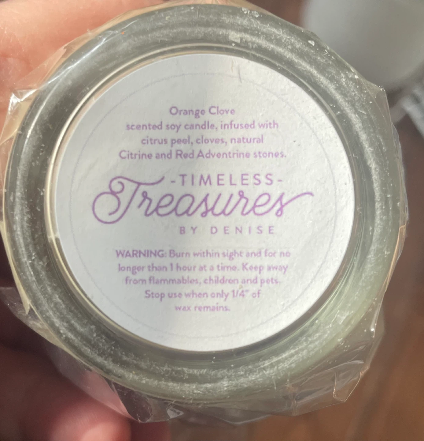 🧡 Timeless Treasures Orange Clove Scented Soy Candle - photo 2
