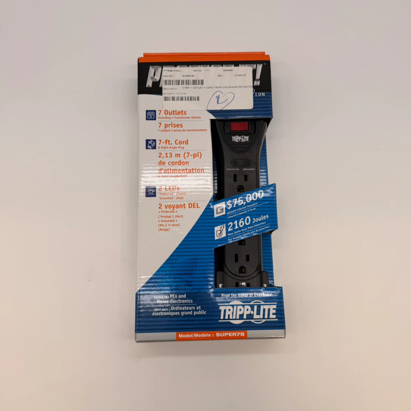 Tripp-Lite 7-Outlet Surge Protector 7ft Cord