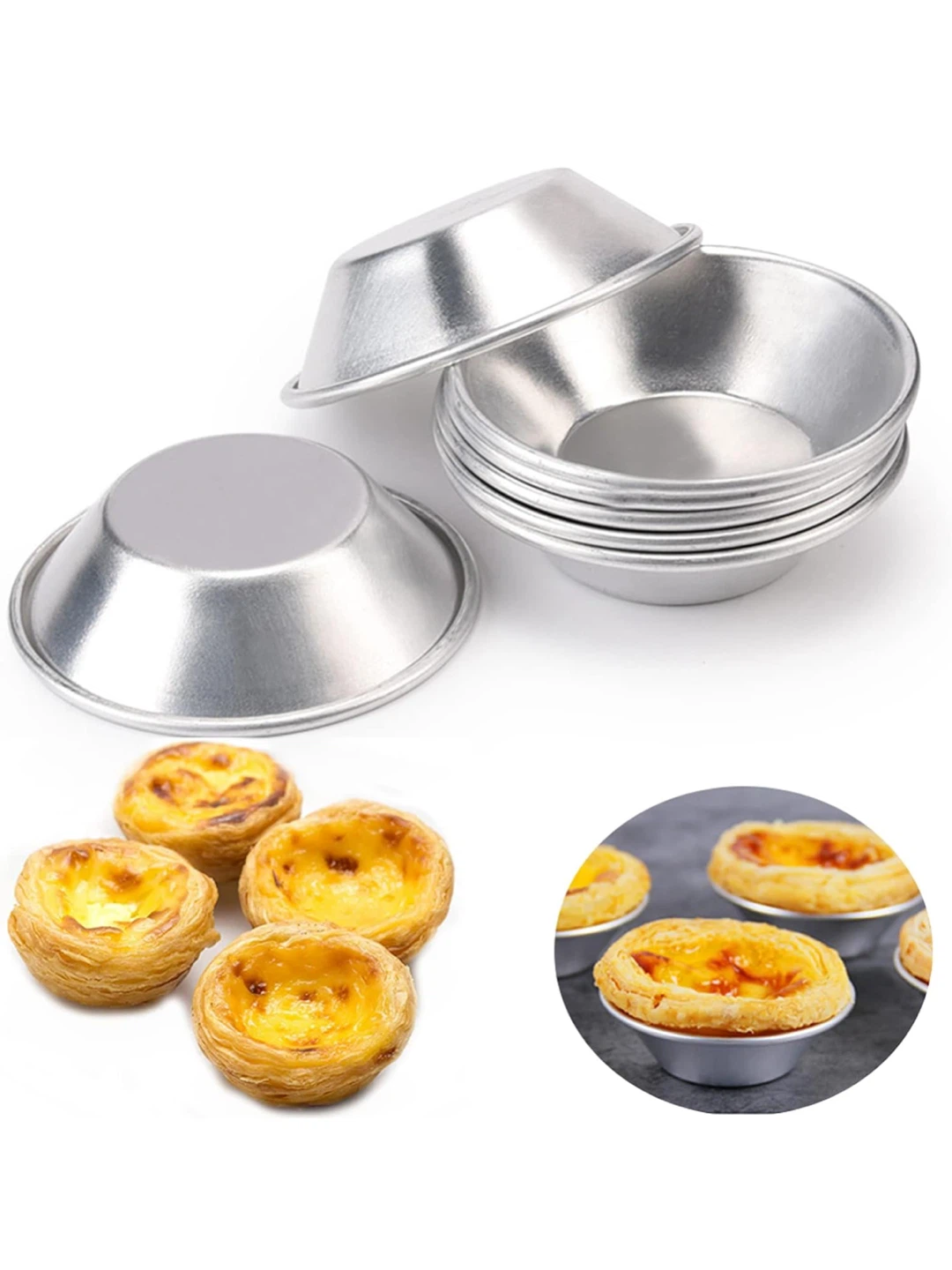 Set of 25 Aluminum Egg Tart/Pielet Molds - photo 3