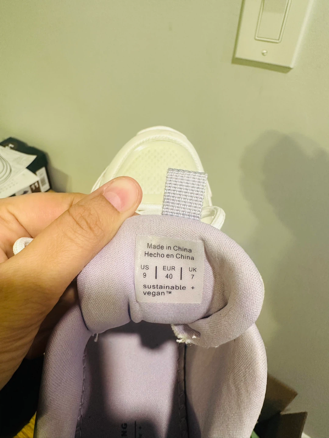 White & Purple Vegan Sneakers - Size US 9 - photo 3