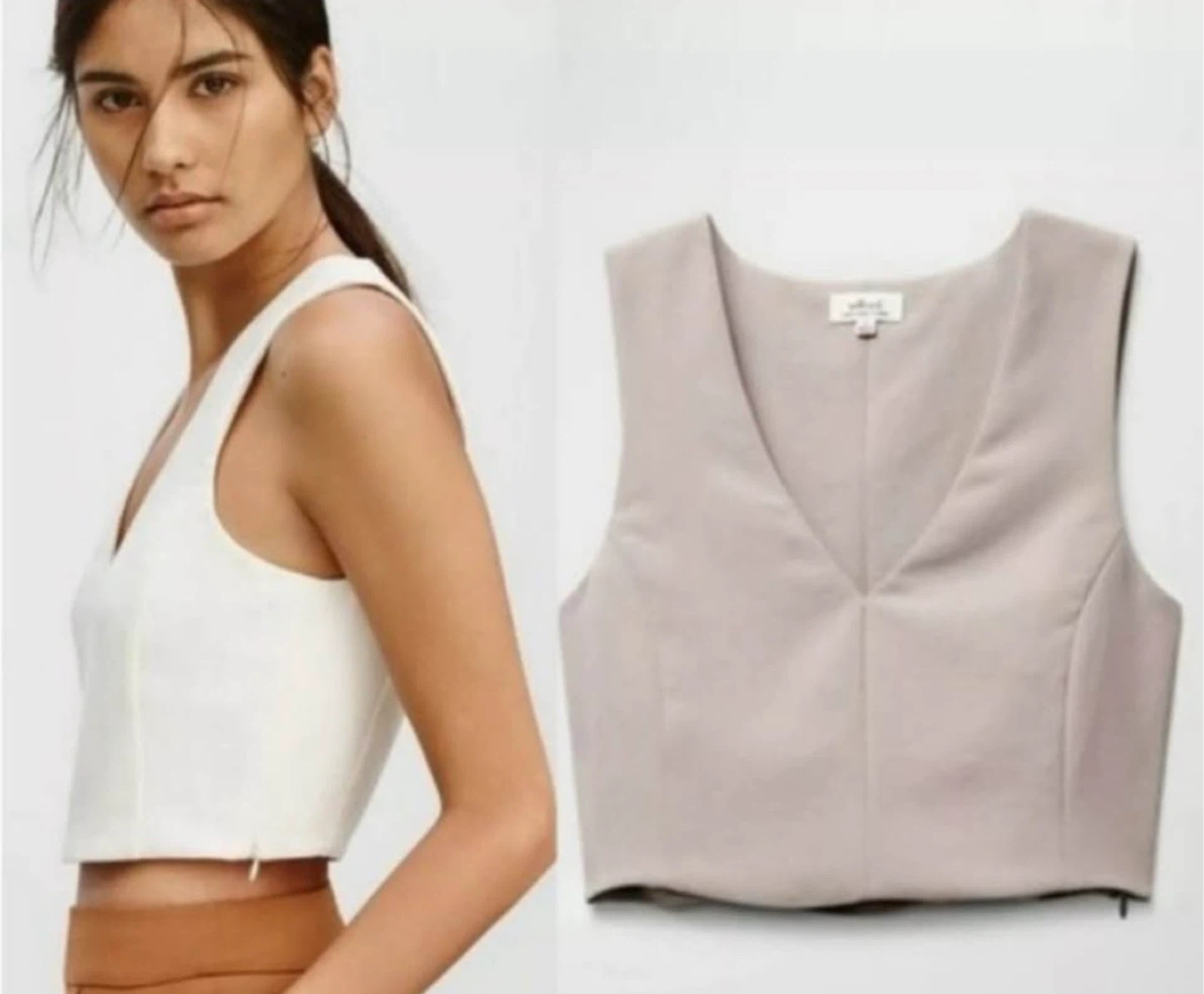 Wilfred Dauphine V-Neck Cropped Top - photo 4