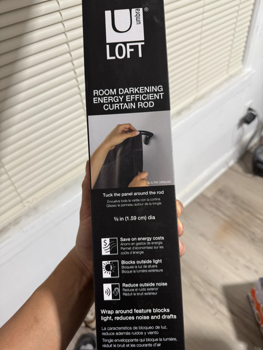 Umbra Loft Room Darkening Curtain Rod 28-48 inch