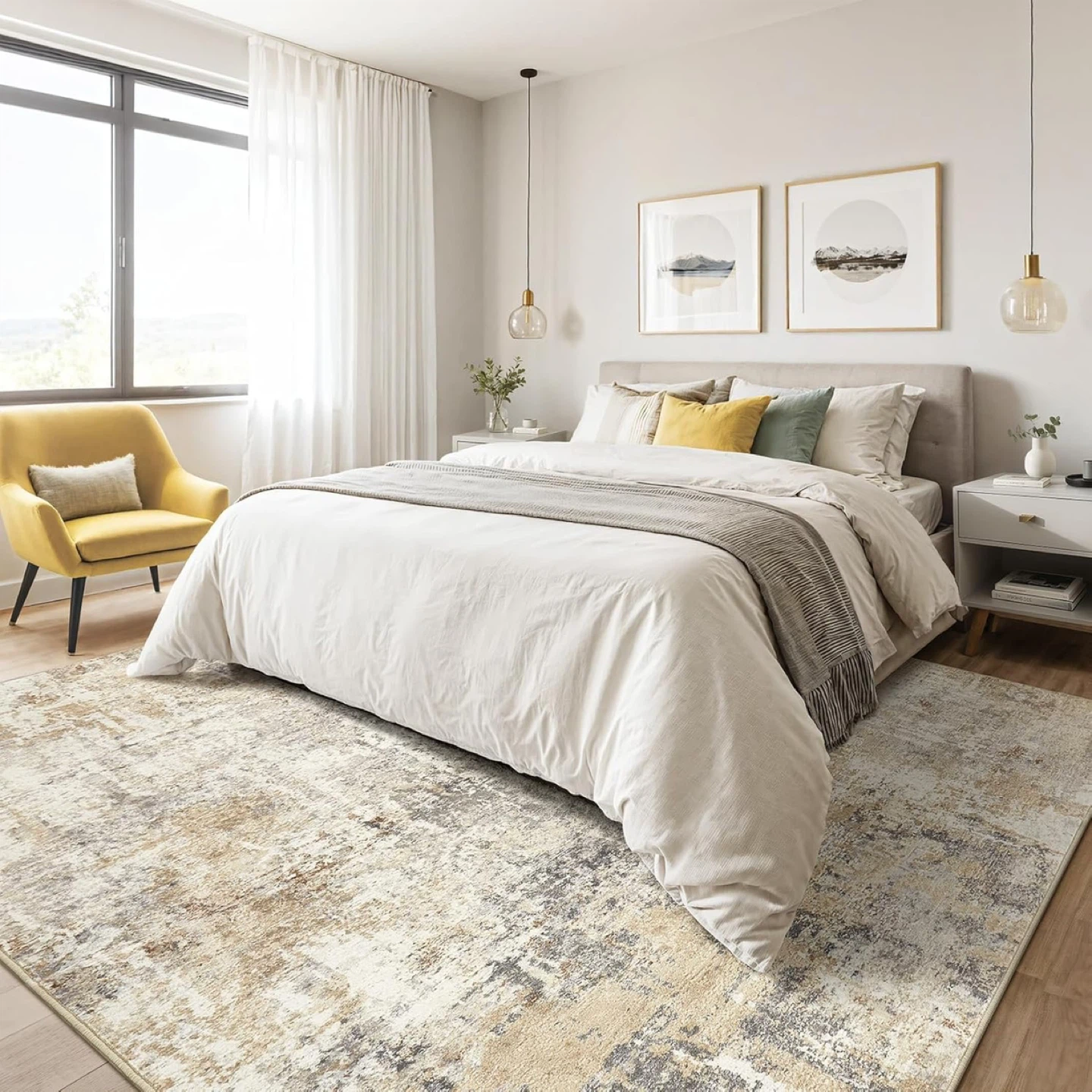 Area Rug Living Room Rugs: 5x7 Washable Large - photo 3
