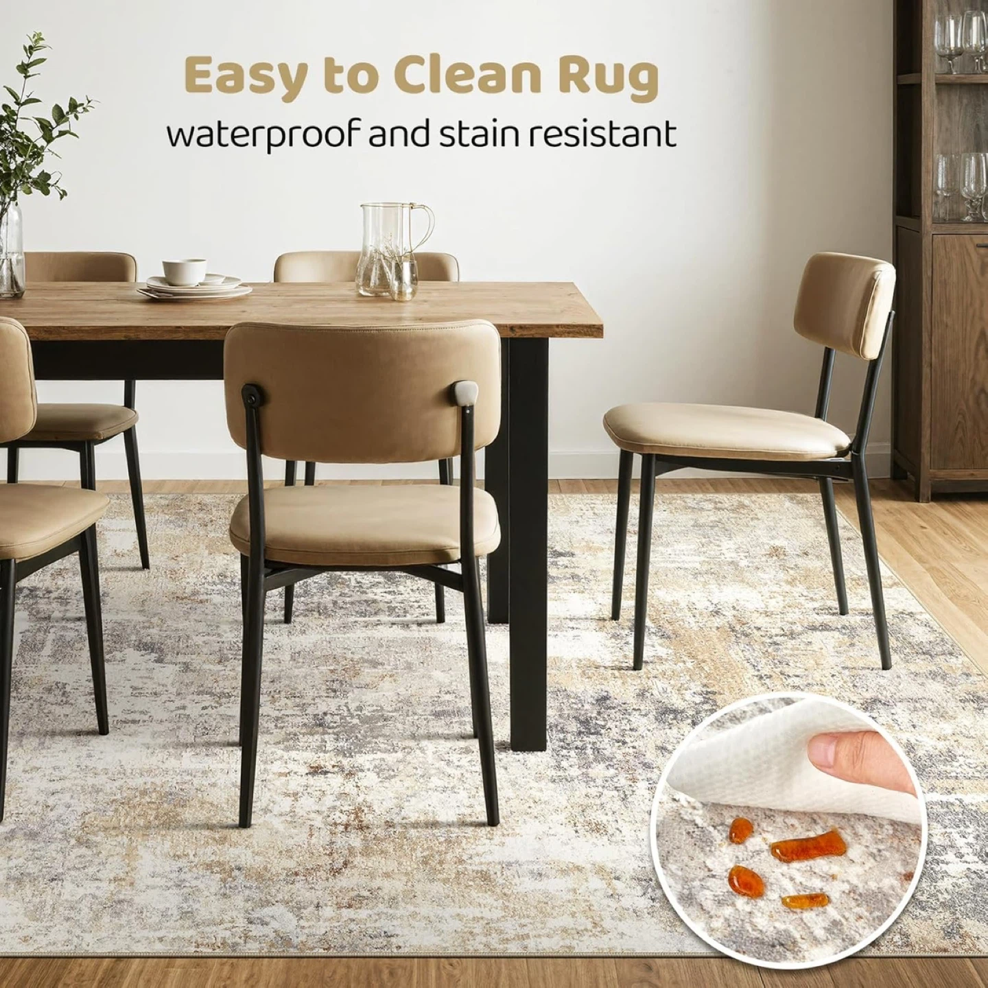 Area Rug Living Room Rugs: 5x7 Washable Large - photo 2