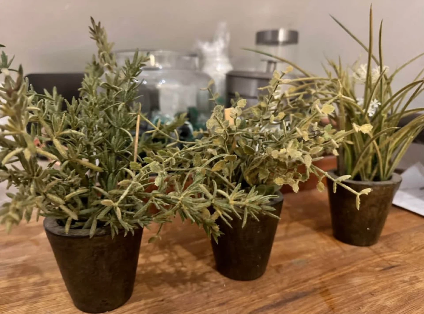 Set of 3 Artificial Potted Plants