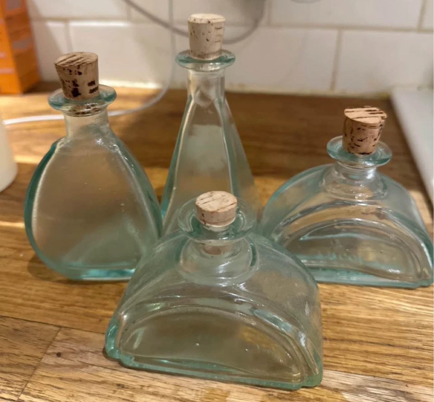 Vetreria Etrusca Tinted Glass Bottles with Corks