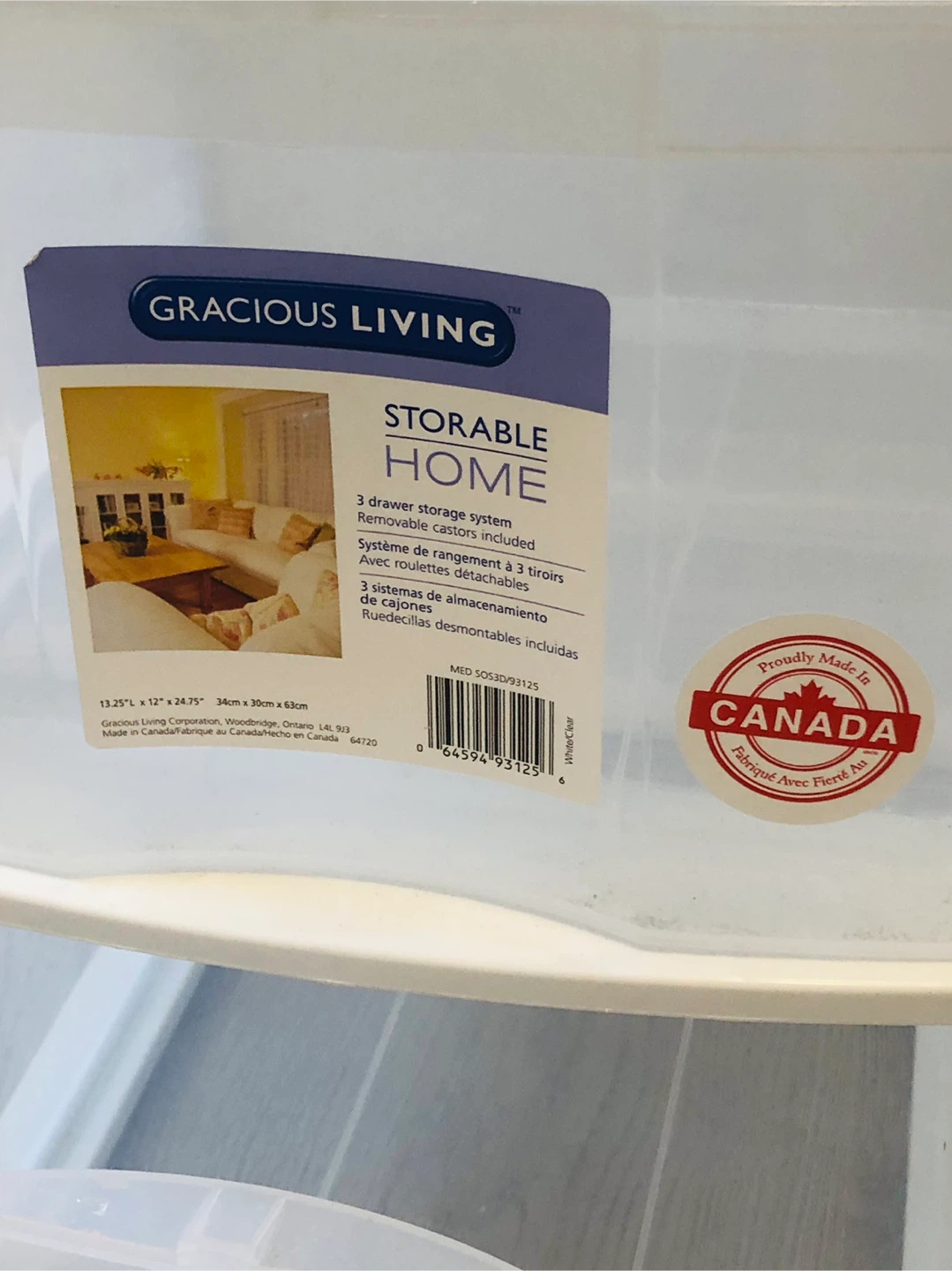 Gracious Living 3-Drawer Storage System - photo 3