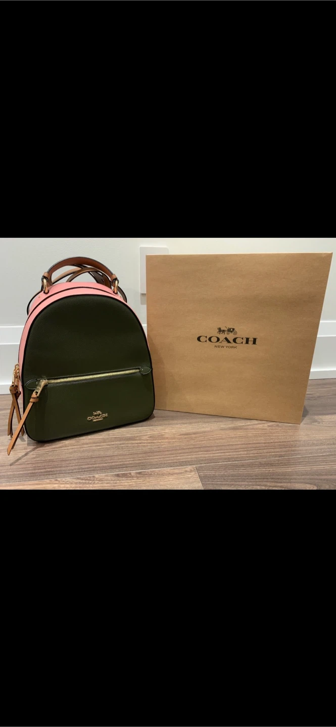 Coach Backpack - Pink and Olive Green