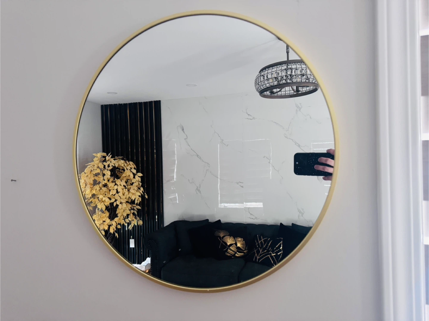 Gold Round Wall Mirror