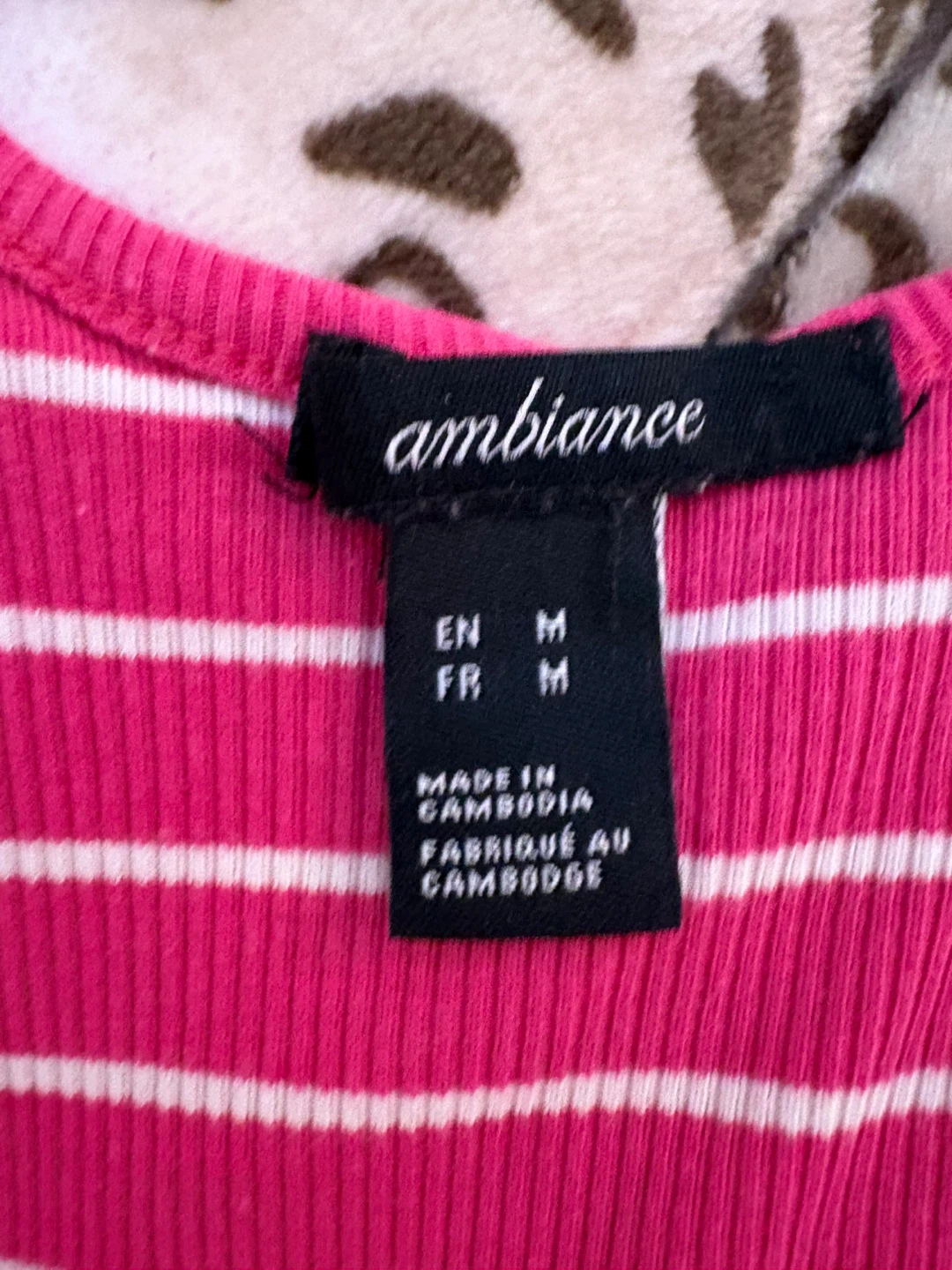 Ambiance Striped Pink Midi Dress - Size M - photo 2