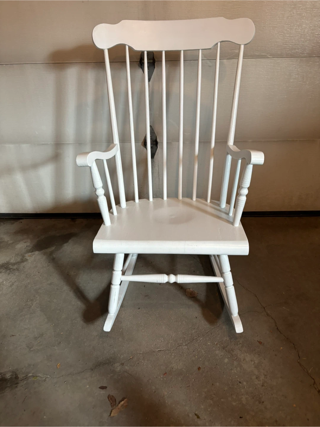 White Wooden Rocking Chair