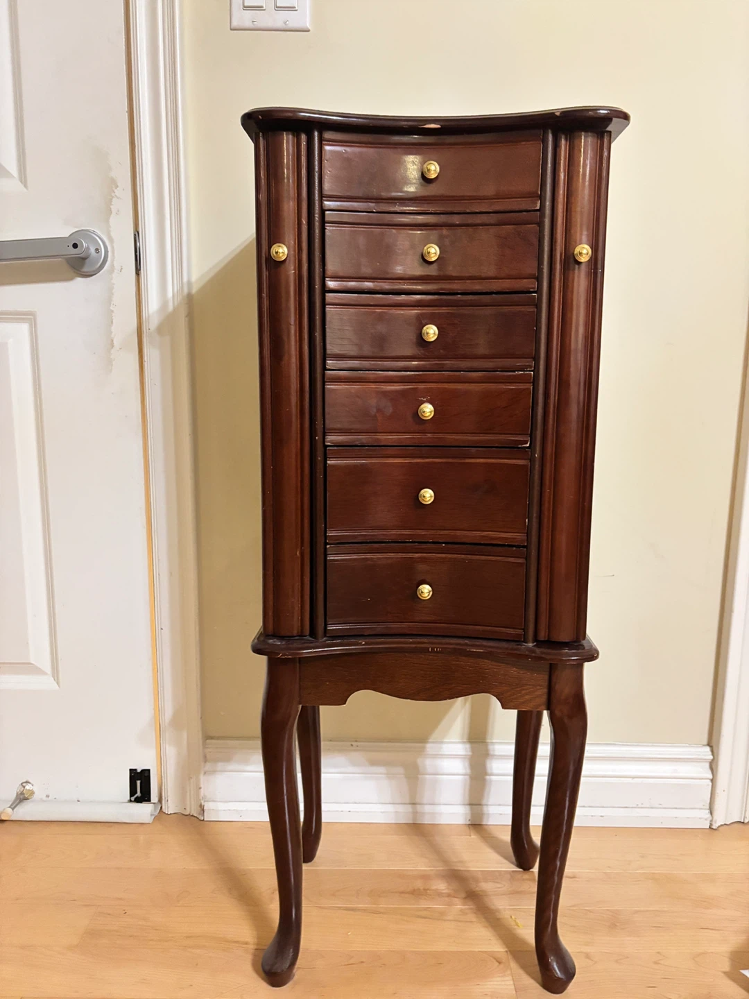 Wooden Jewellery Box with Mirror