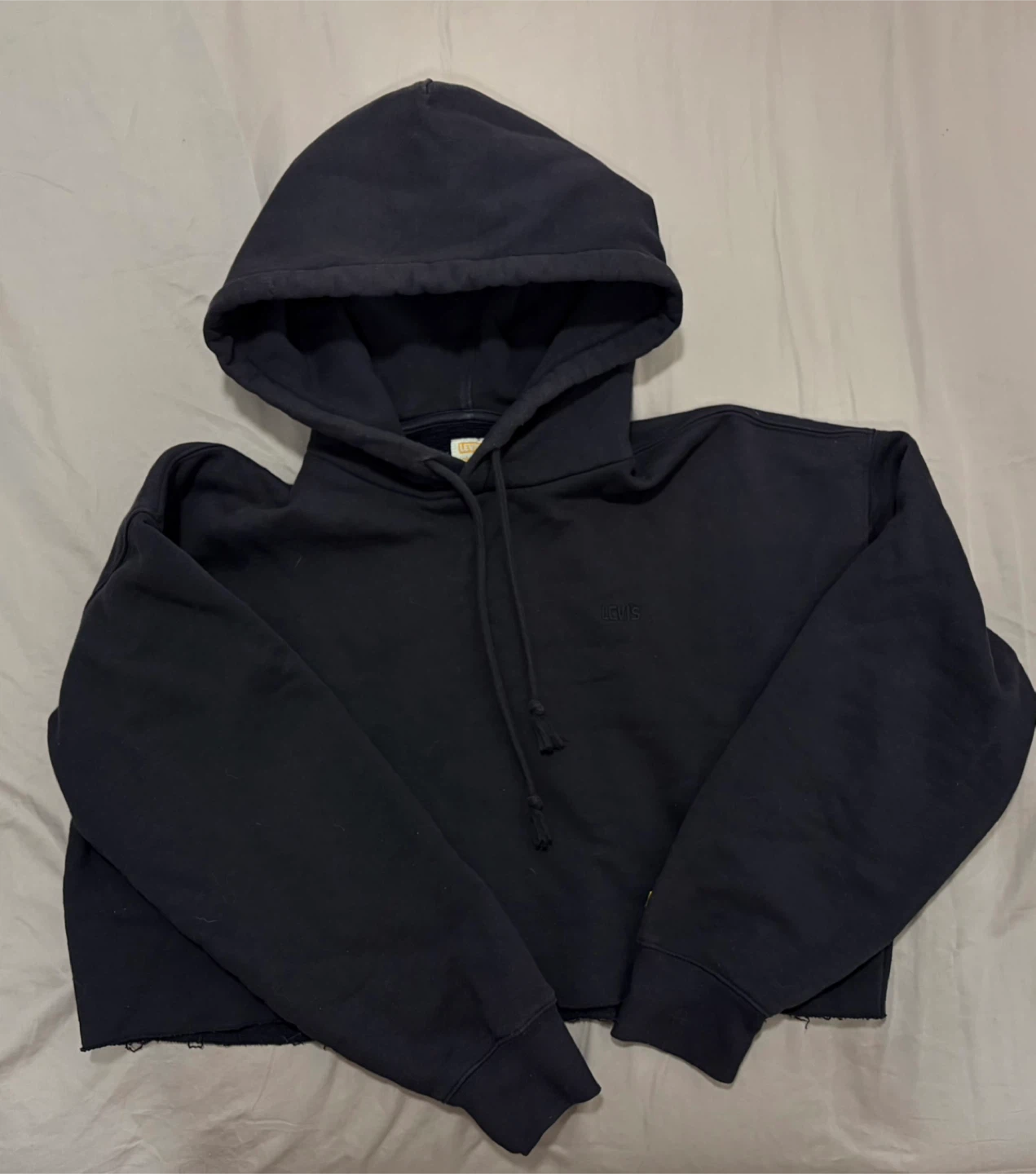 Levi's Cropped Black Hoodie