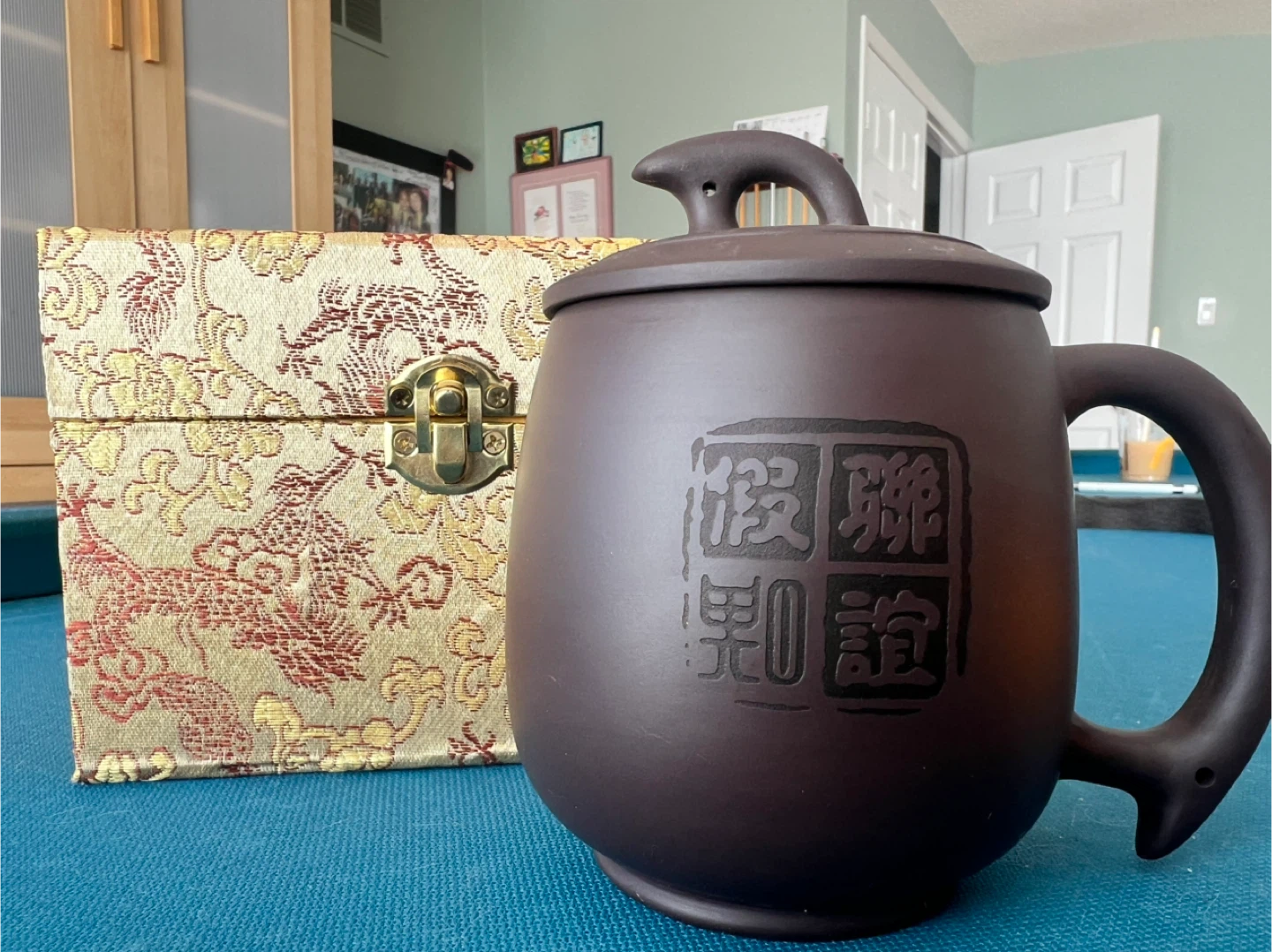 Clay Tea Mug with Lid and Decorative Box - photo 4