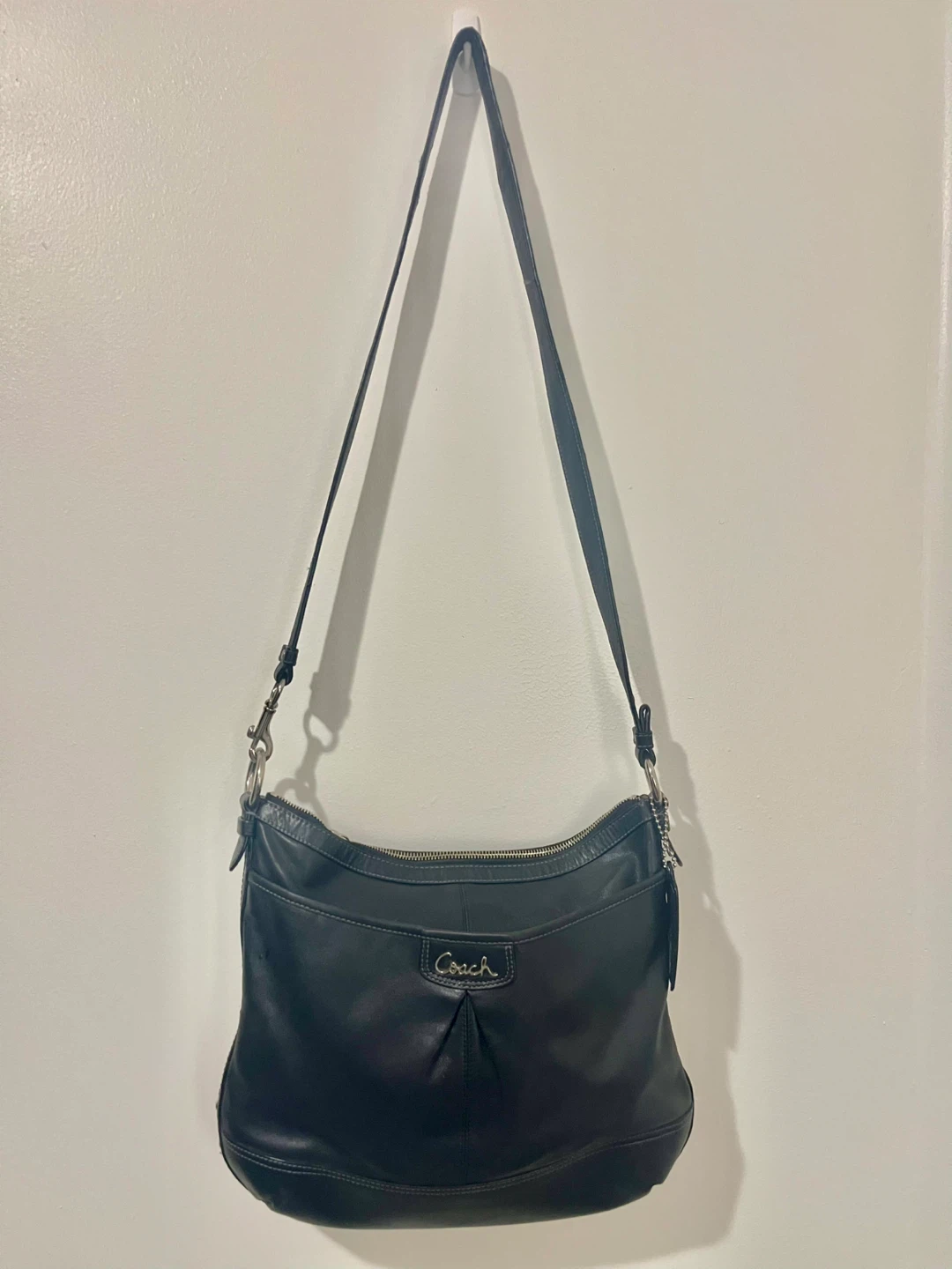 Coach Black Leather Hobo Shoulder Bag - photo 2