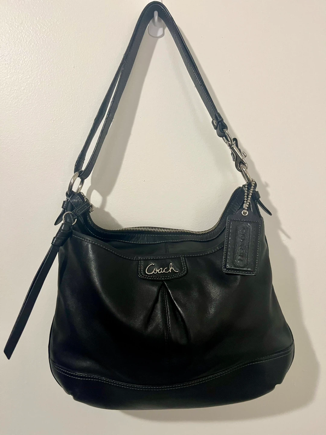 Coach Black Leather Hobo Shoulder Bag - photo 3