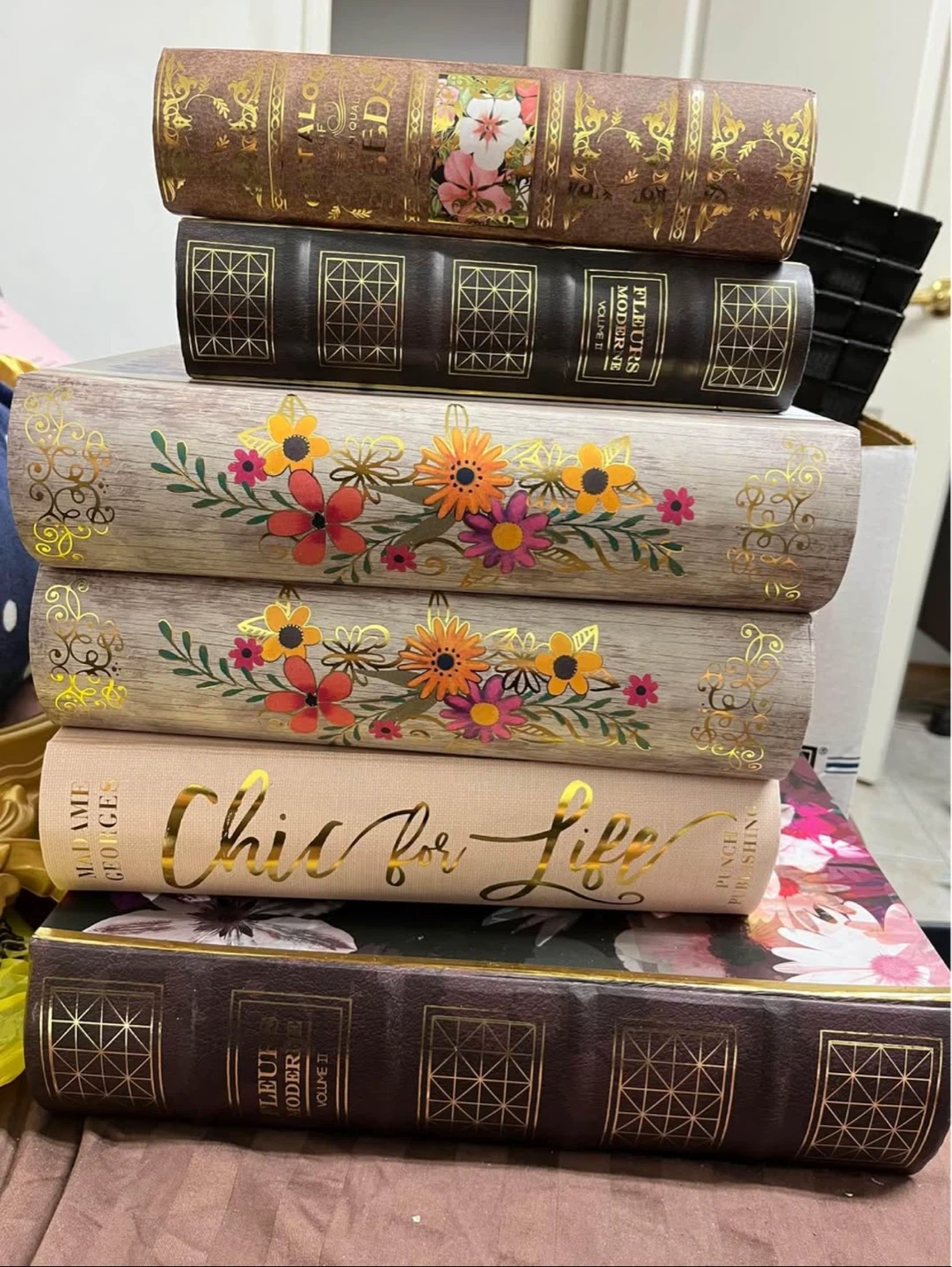 Decorative Faux Book Storage Box Set