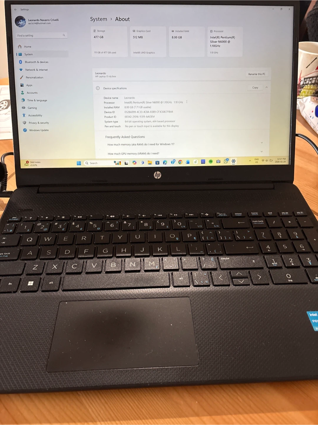 Laptop HP 15