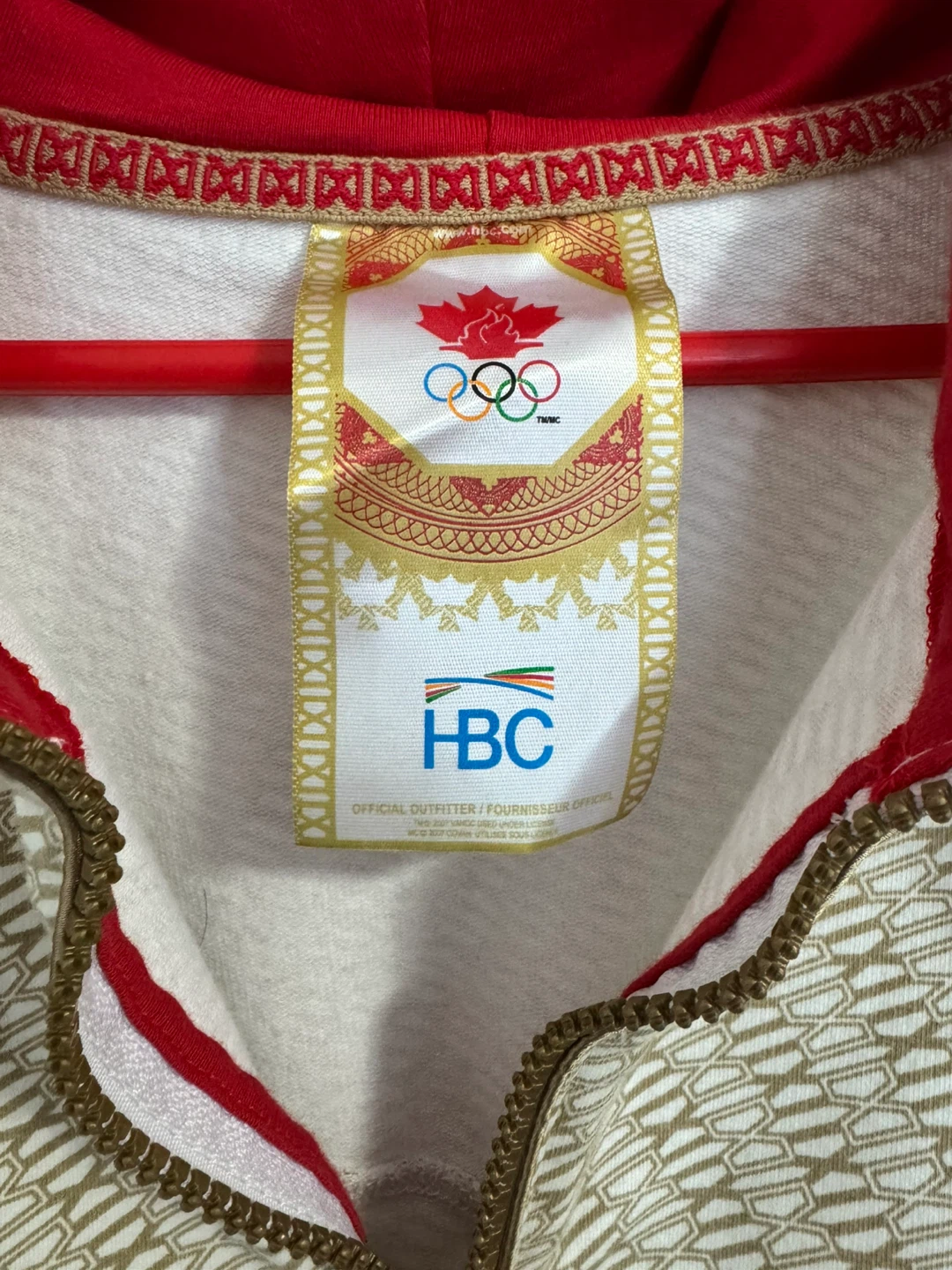 2008 Olympic Games Canada Hooded Sweatshirt HBC Jacket (Large) - photo 3