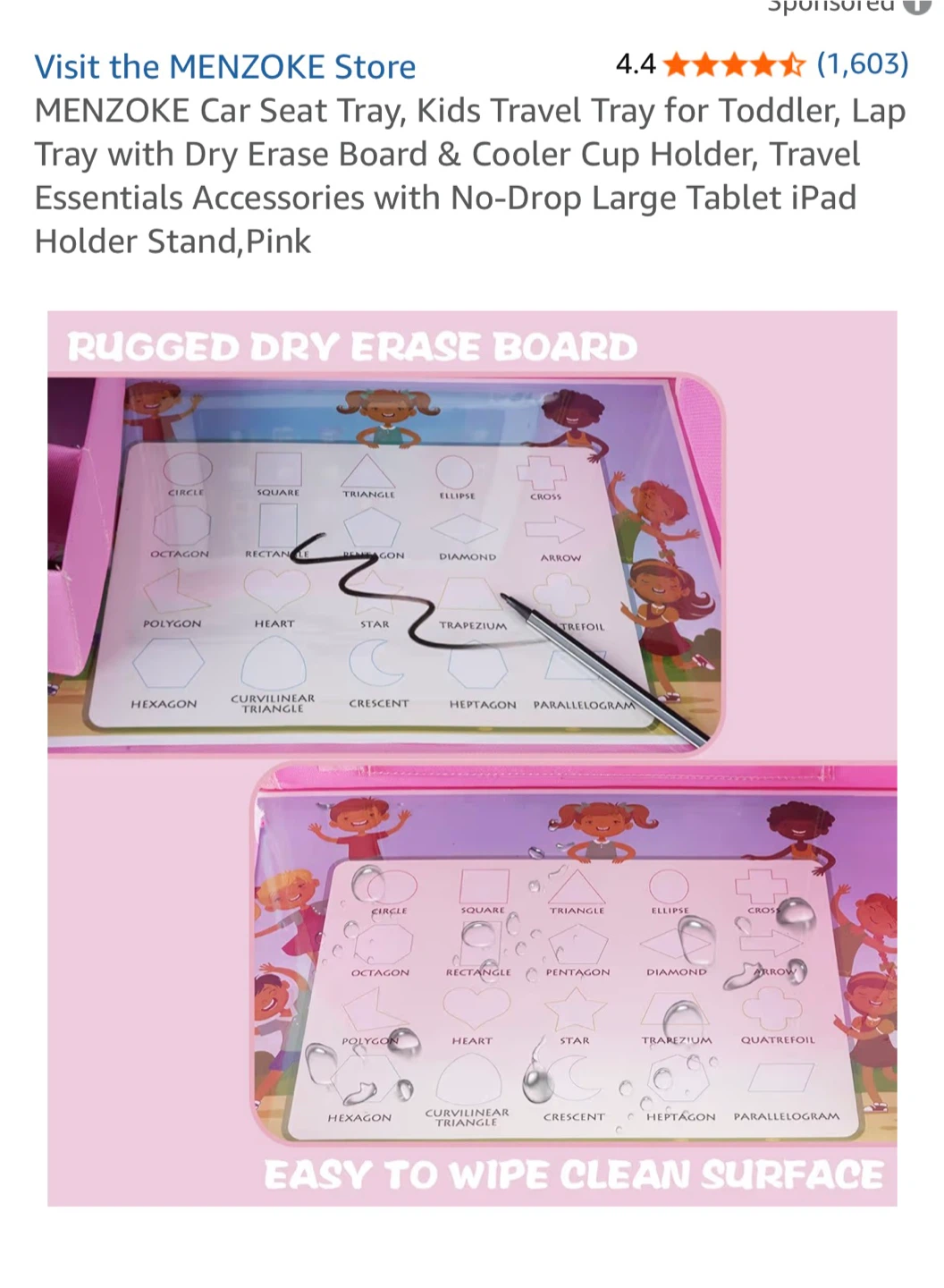 (Brand new )Kids Travel Tray - Pink - photo 5