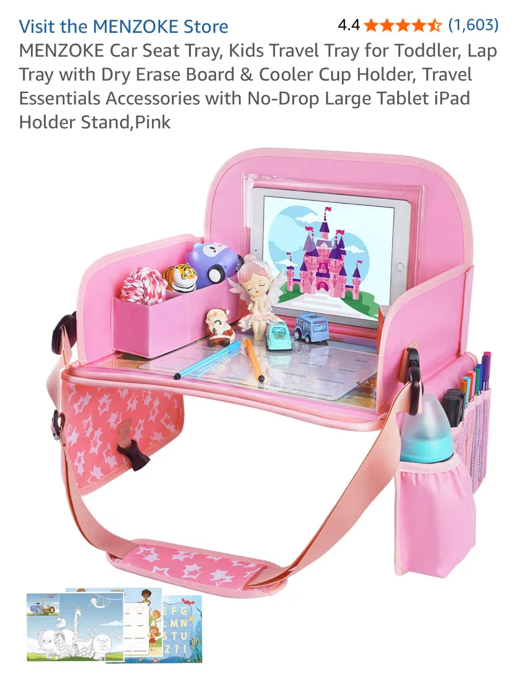 (Brand new )Kids Travel Tray - Pink