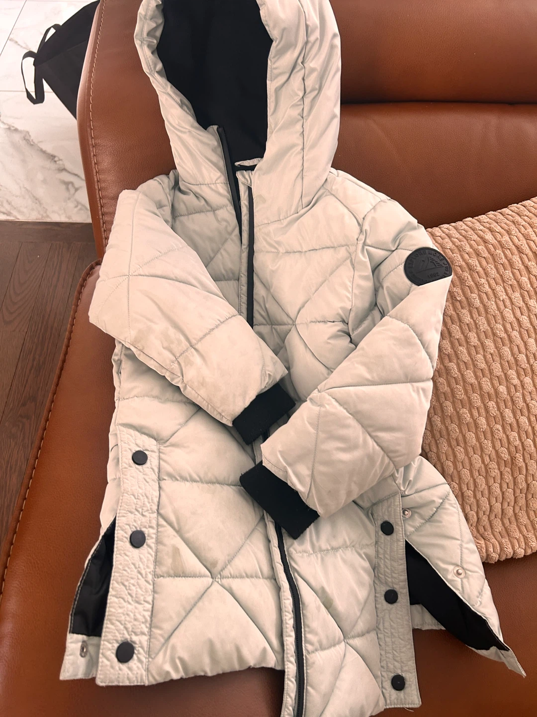 George Girls Puffer Winter Coat XS/TP Light Grey