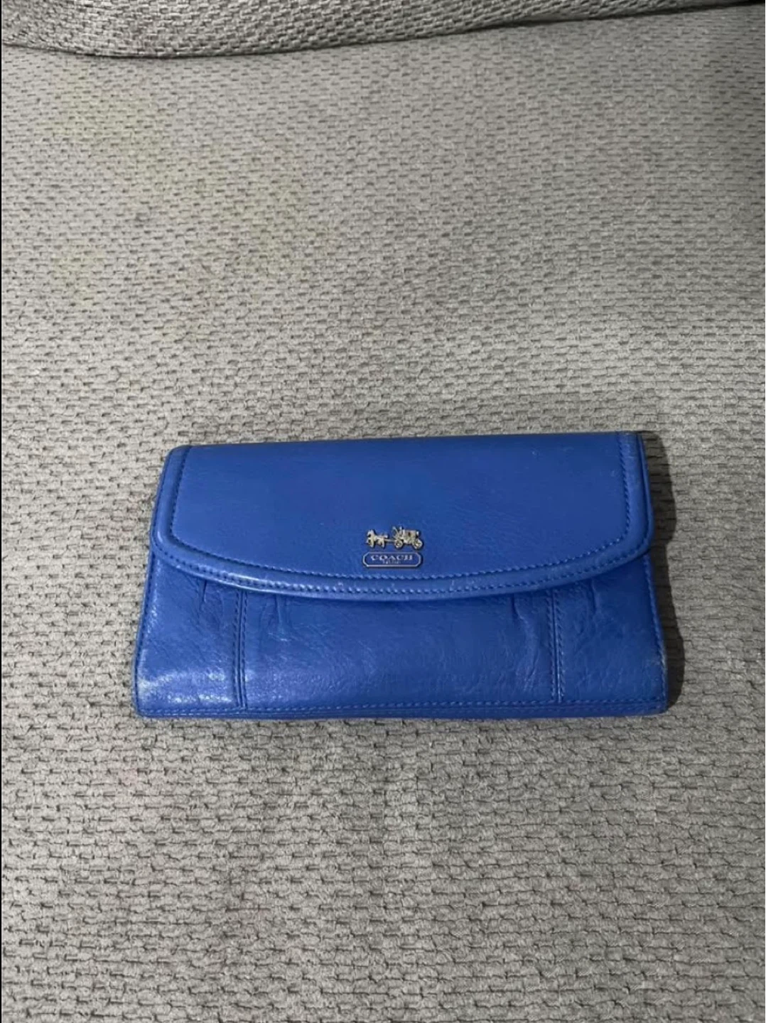 Coach Blue Leather Wallet