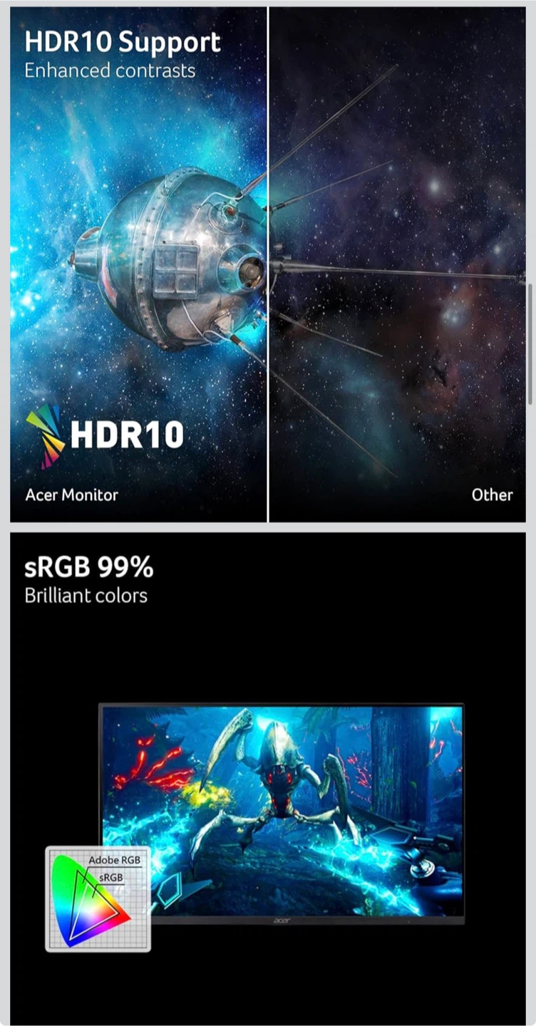 Acer Nitro 31.5" WQHD 180Hz Gaming Monitor (White) - photo 4