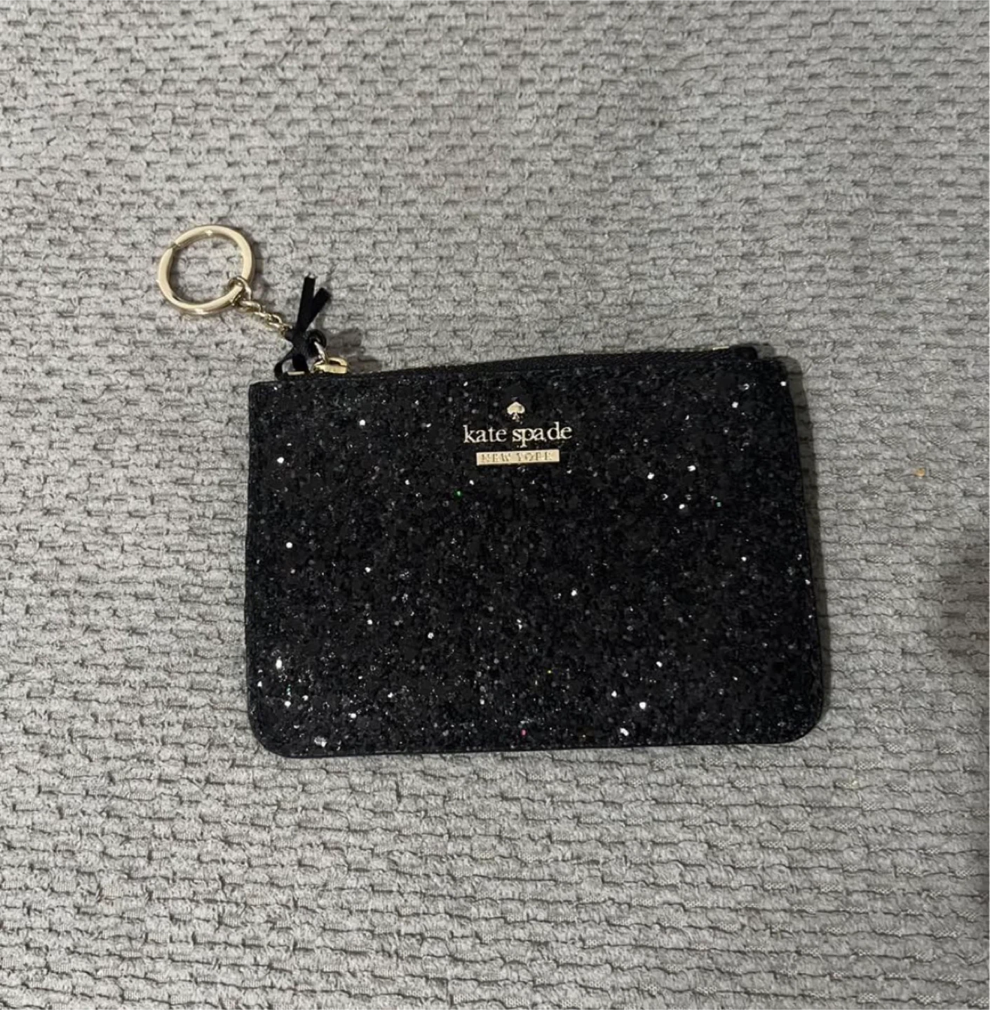 Kate Spade Glitter Cardholder Wallet with Keychain