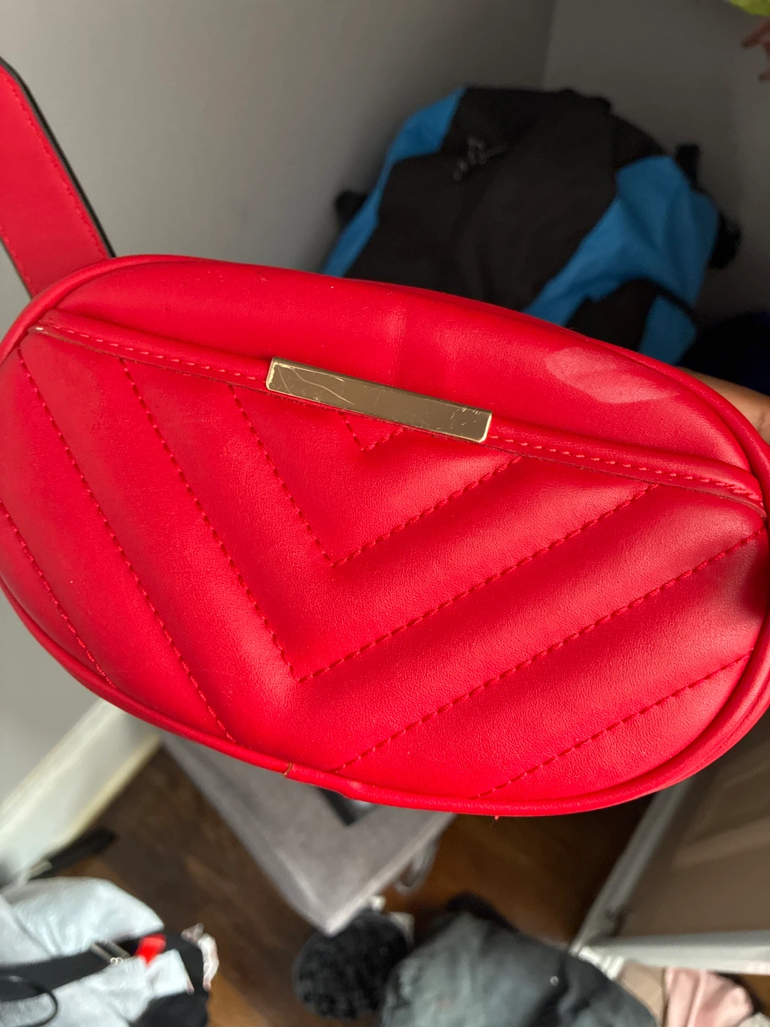 Red Quilted Fanny Pack/Crossbody Bag