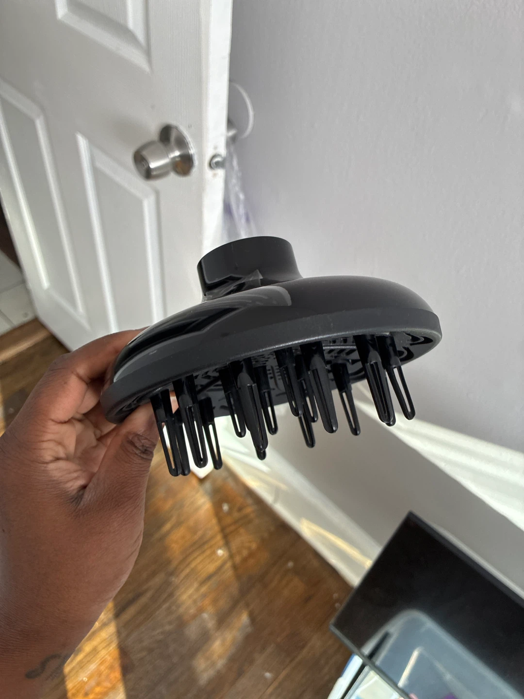 Black Hair Dryer Diffuser Attachment