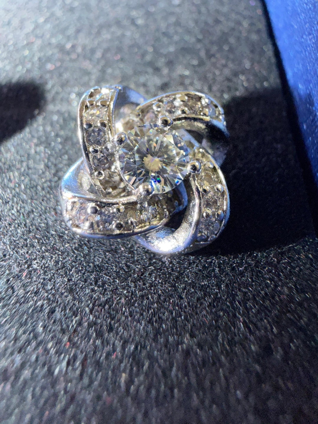 Moissanite Earrings - Sterling Silver - photo 2