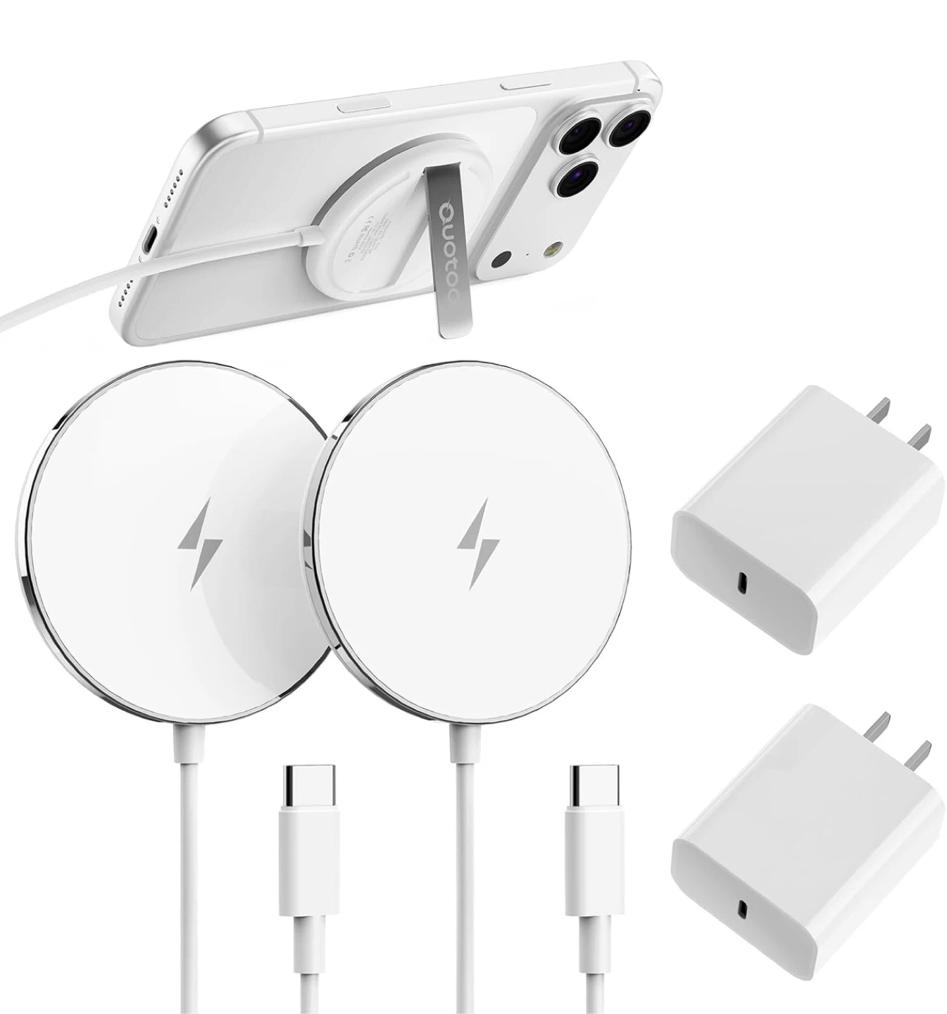 15W Wireless Magnetic Charger with 20W PD Adapter & 5ft Cable