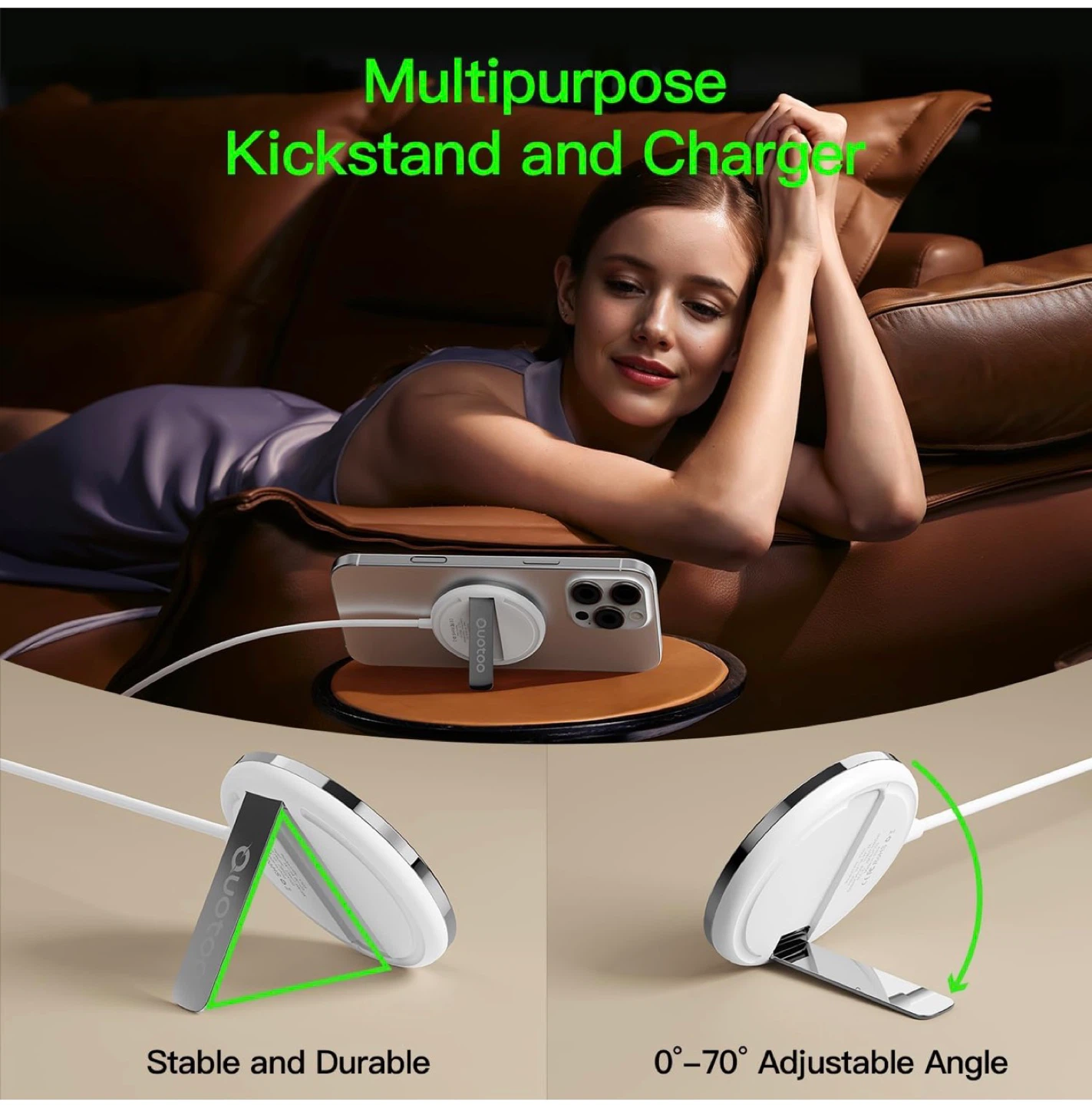 15W Wireless Magnetic Charger with 20W PD Adapter & 5ft Cable - photo 5