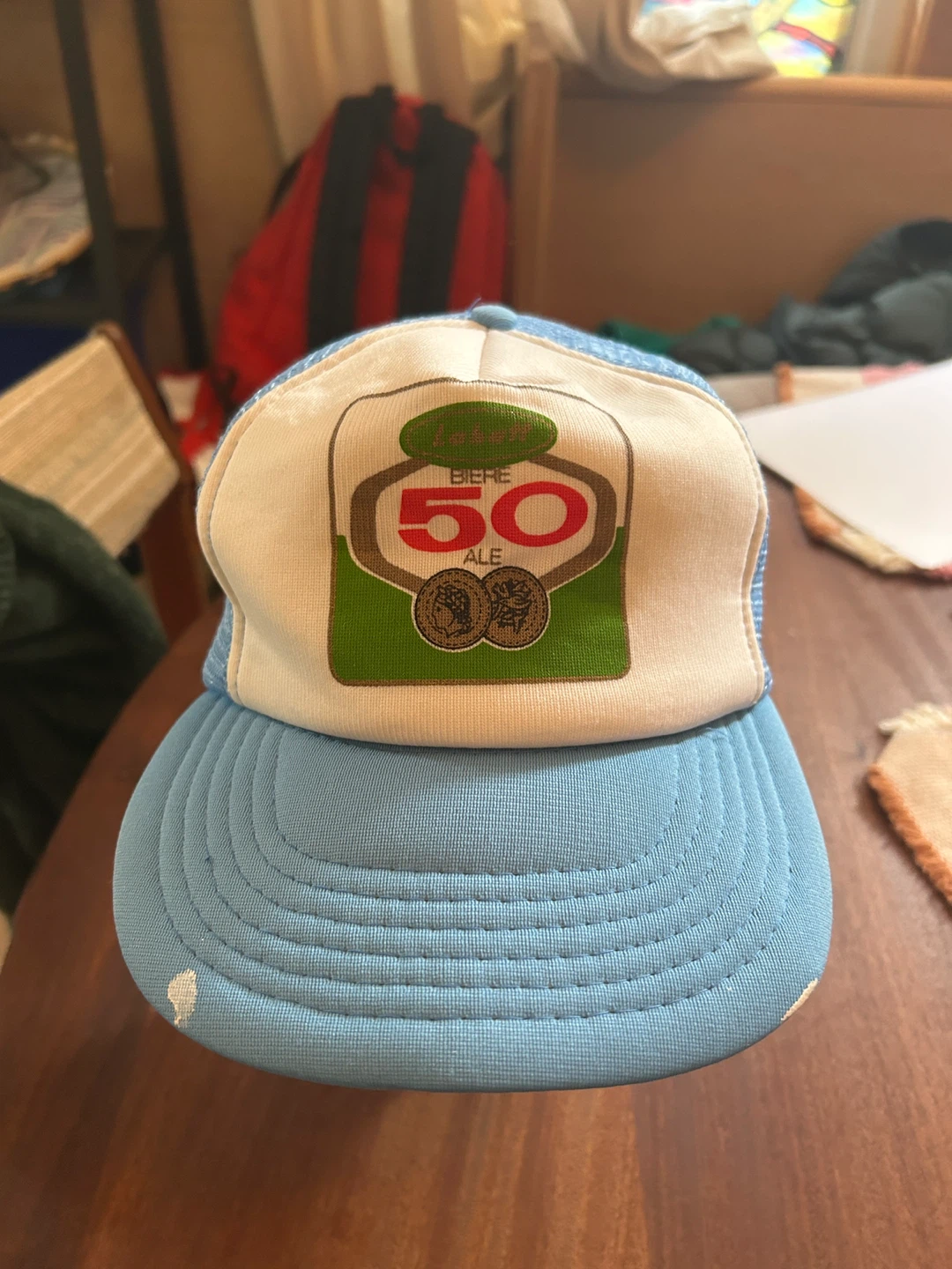 Vintage 80s Labatt 50 Ale Trucker Hat Very Worn